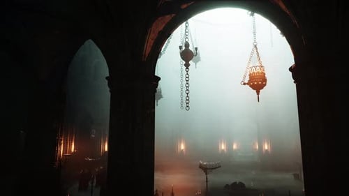 Enigmatic Ambiance Candlelit Gothic Sanctuary