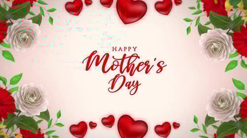 Happy Mother's day animated motion graphics V1