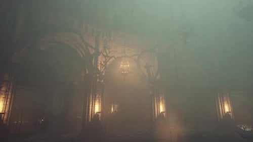 Interior of a Gothic Church with Incredible Views