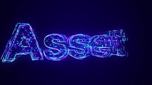 Asset Text Being Constructed Using Lines