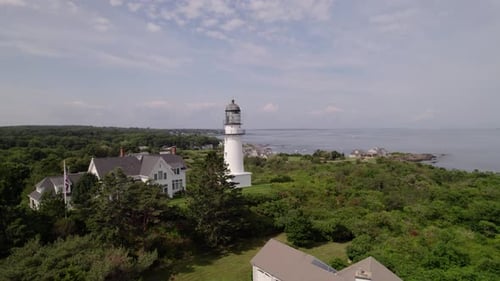 Scenic lighthouse views at Two Lights State Park in Portland, Maine