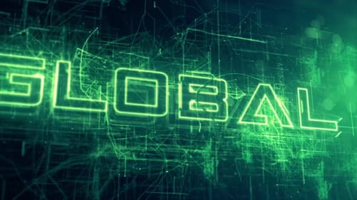 Globaler Hintergrund digitaler Sci-Fi-Daten