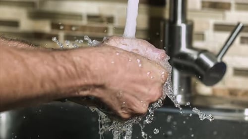 Washing Hands - Person Washing Hands With Running Water - Prevention For The Spread Of Coronavirus P