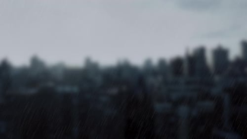 Cityscape Shot of Futuristic High Rise Skyscrapers Metropolis Business District