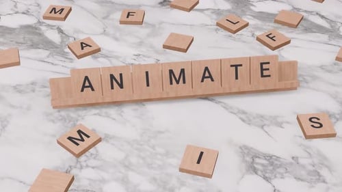 ANIMATE word on scrabble