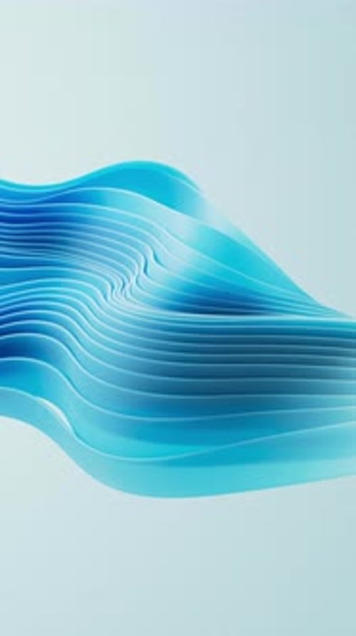 Flowing gradient blue curve ribbons background