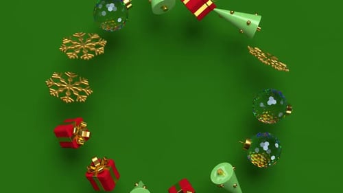 Rotating decorations for Christmas, New Year.