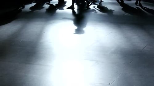 Crowds of Business People Walking in the City Crossing Urban Street