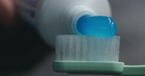 Toothbrush, toothpaste and person with dental hygiene for fresh breath, teeth cleaning