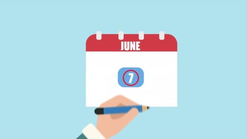 Marking Important Day On Calendar With Pen 4K