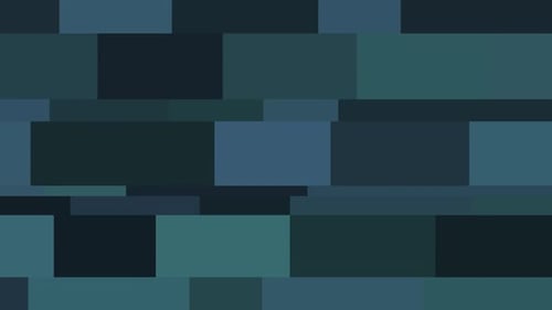 Nano Collection: Dynamic animation of rectangular blocks of dark green shades with fade out transiti