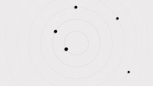 Minimalist Spheres and Circles Abstract Background