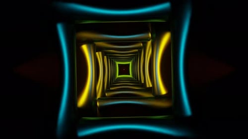 Neon Beams Pulse in a Mesmerizing Disco VJ Loop Display