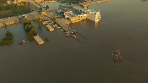 Toll Plaza surrounded by floodwaters in Jalalpur Pirwala Punjab
