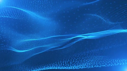 Light Blue Particles Wave Flow Background Loop V3