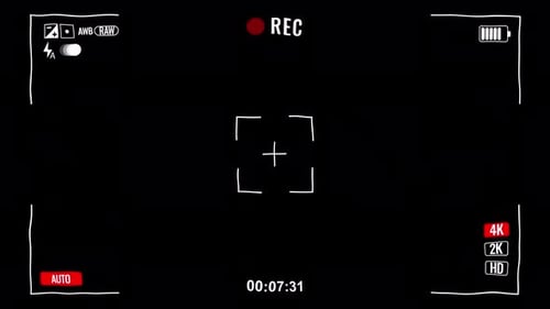 Camera Recording Screen Black White Aesthetic