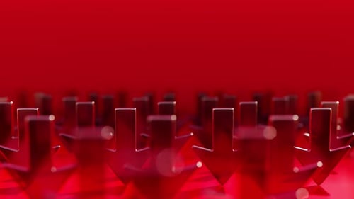 Red Down Arrow 01 4K