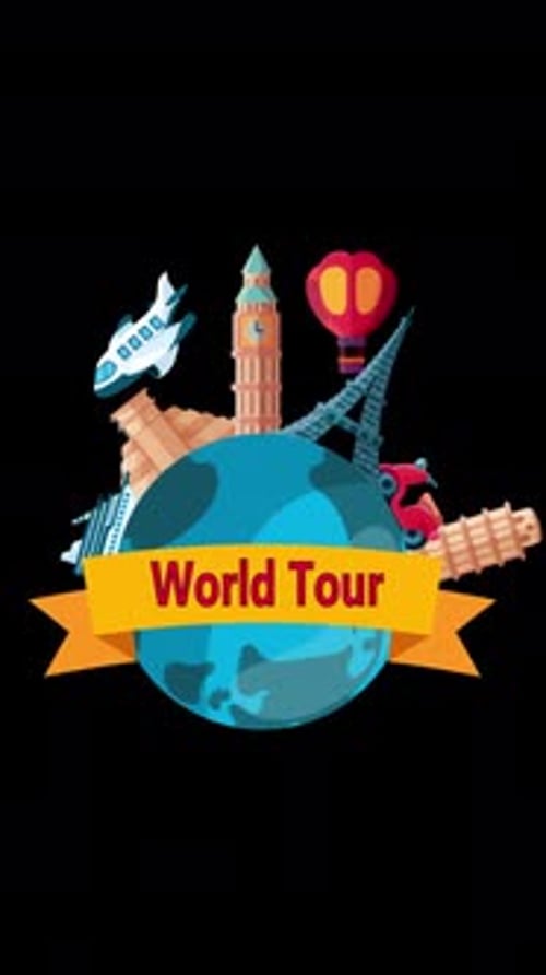 Travel And Tourism Landmark Around The World On Alpha Channel On Vertical