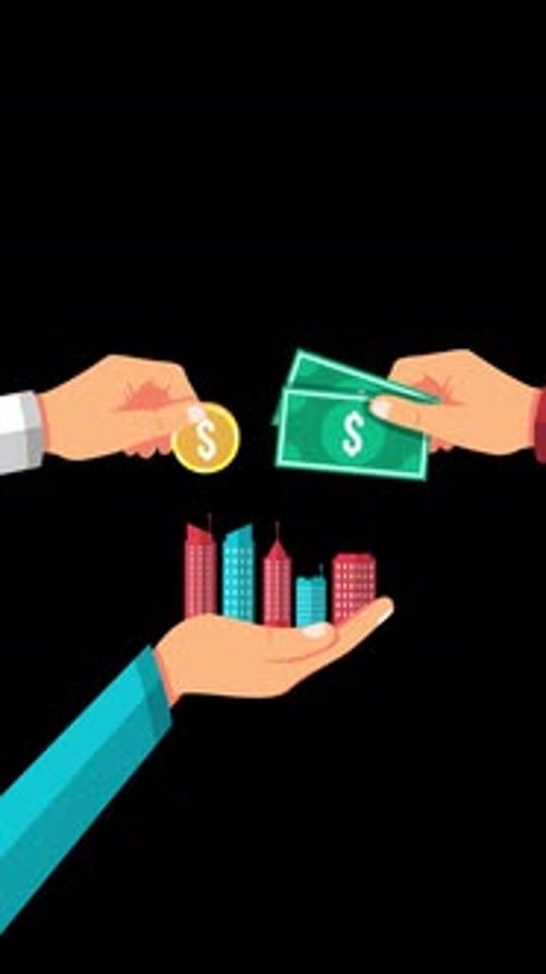 Giving Money And Buying House Vertical Alpha