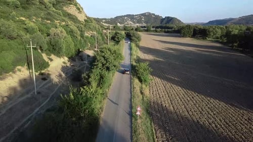 drone shot of a countryside in Basilicata