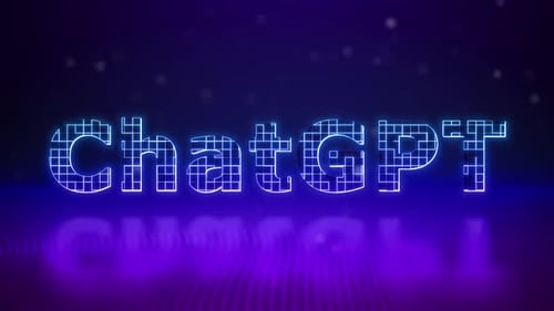 Chat Gpt Neon Digital Background