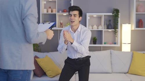 The property of the helpless man with debts and payments is confiscated.