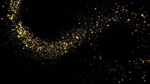 Goldener Glitzerflug mit funkelndem Licht
