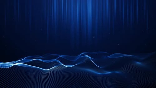 The Digital Wave Form Business Corporate Technology Particles Background Loop