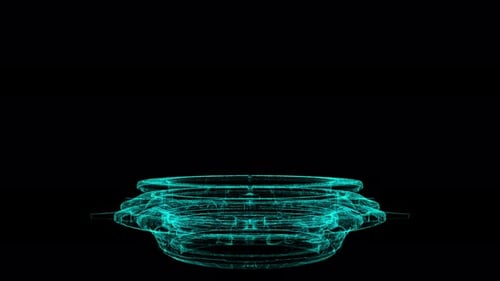 Futuristic Holographic Ufo Animation