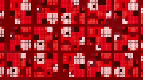 Background with Bright Pixel Pattern Changing in Squares