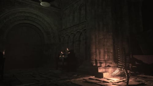 Spellbinding Ambiance Dimly Lit Gothic Church Candles