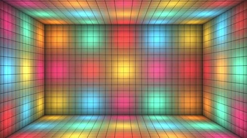 Broadcast Hi-Tech Alternate Blinking Illuminated Cubes Room Stage 33