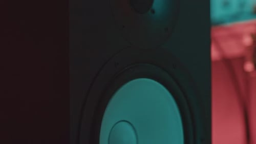 Subwoofer Vibrating with Bass