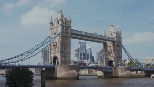 London- Tower Bridge from Butler's Wharf Pier on the Thames