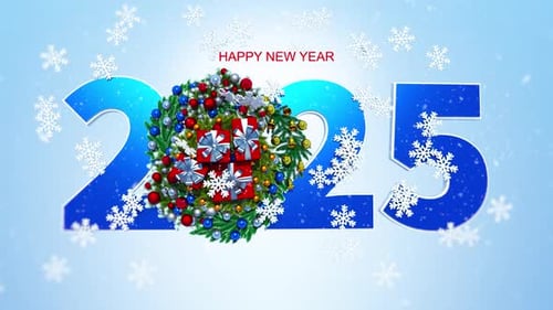 Happy New Year Greeting Card 2025