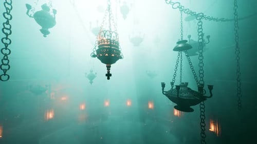 Alluring Ambiance Dimly Lit Gothic Sanctuary Candles