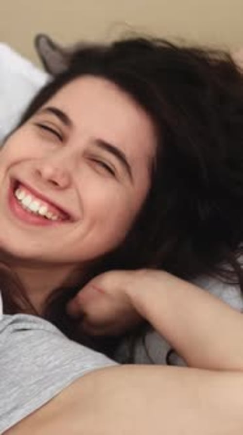 Vertical Cozy Morning Lazy Weekend Wellness Woman