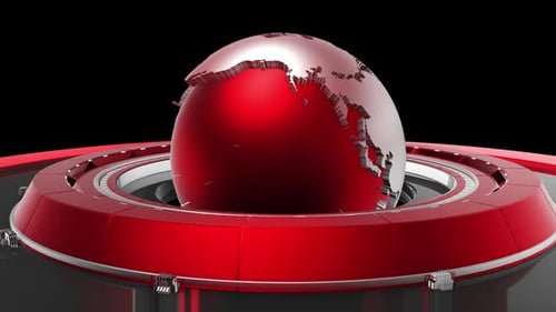Animation 3D en boucle de globe pour News V8