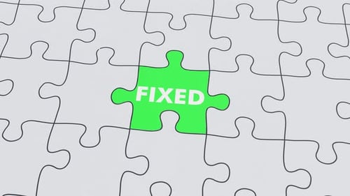 Rompecabezas fijo roto ensamblado