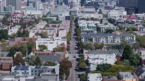 Painted Ladies Victorian Houses in Alamo Square San Francisco