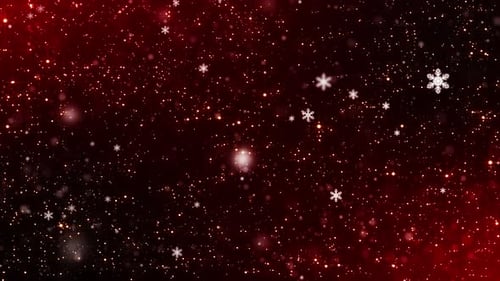 Abstract Red Christmas Particles