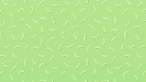 Yum Collection: A green background with moving animated candies