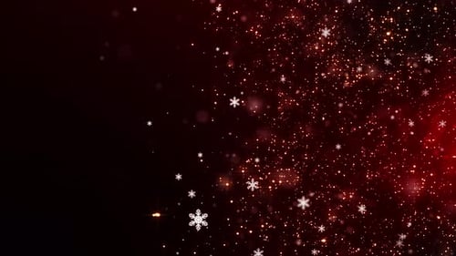 Abstract Red Christmas Particles