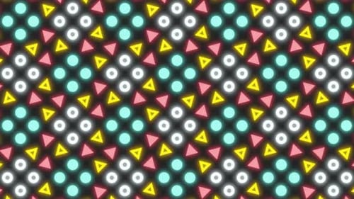 Neon Geometric Shapes Background