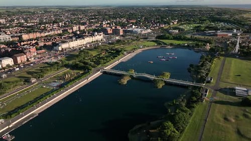 Beautiful aerial of Southport England