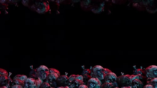 Halloween-Horror-Konzept und Dead Bloody Heads