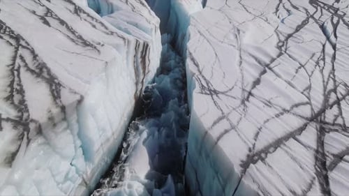 A Majestic Ice Crevasse Within a Stunning Glacial Landscape of Extravagant Beauty