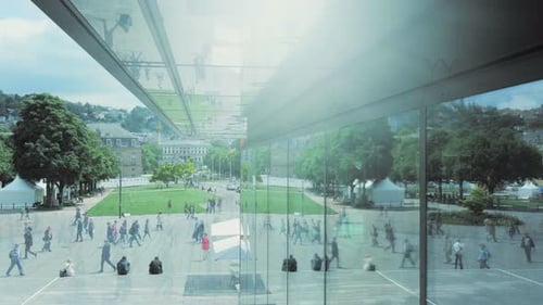 Time Lapse of People Commuting in the City at Rush Hour Traffic