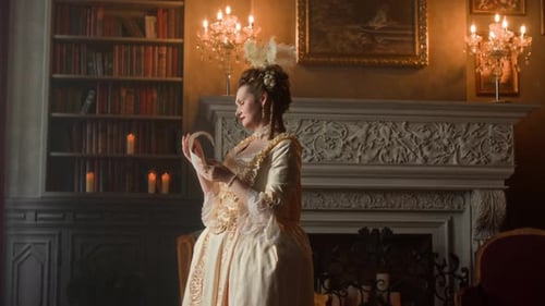 18th Century Aristocratic Woman Reading Letter from Love Interest