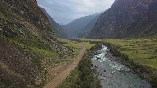 Aerial View of the Picturesque Valley